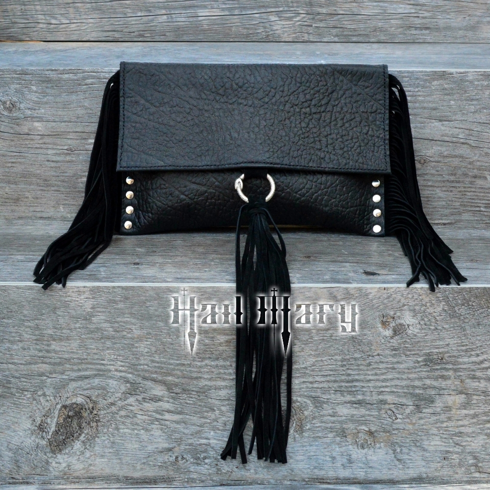 Leather Fringe Bag - Picture 3 of 6